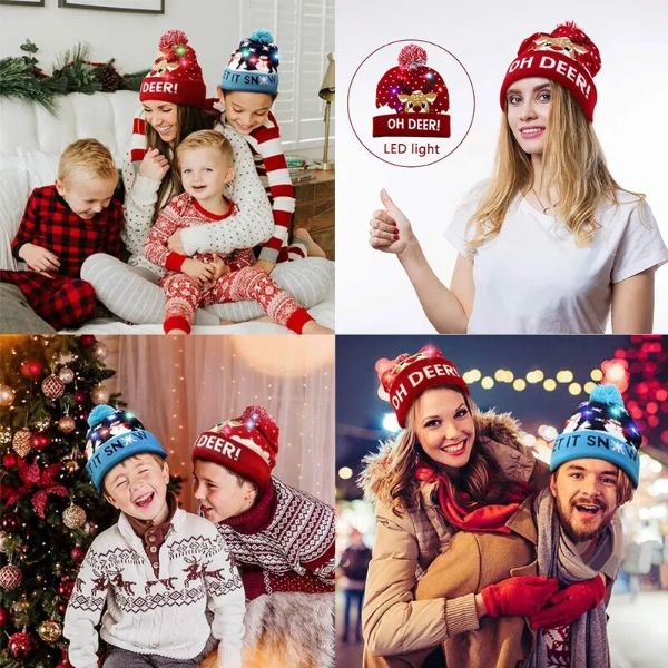 Christmas LED Beanie Knitted Cap