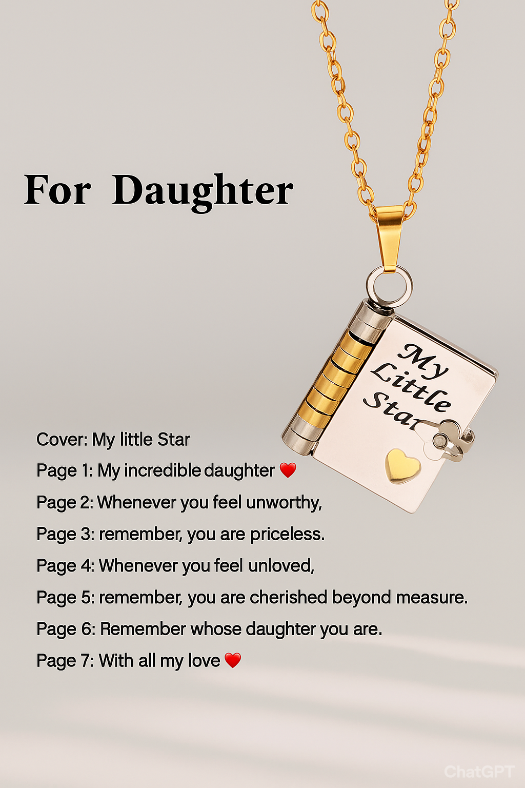 Book Necklace - The Family's Place