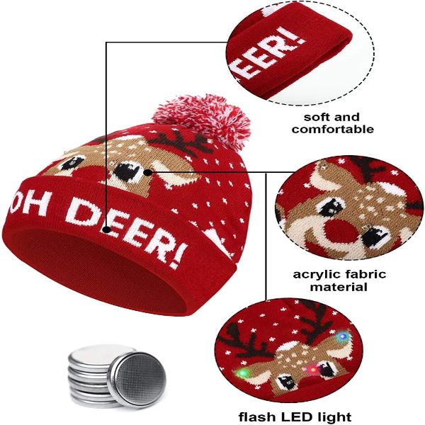 Christmas LED Beanie Knitted Cap