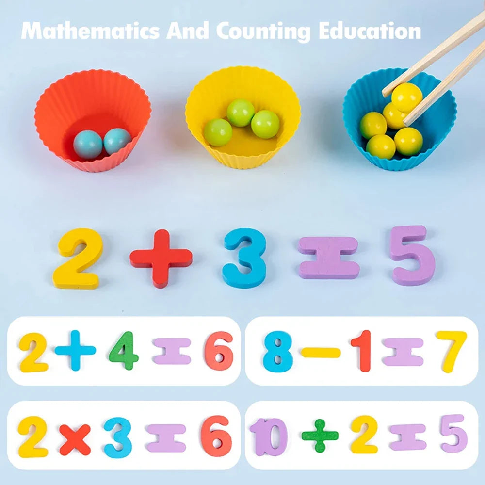 Familysplace™-Montessori Math Counting and Sorting Toy Game