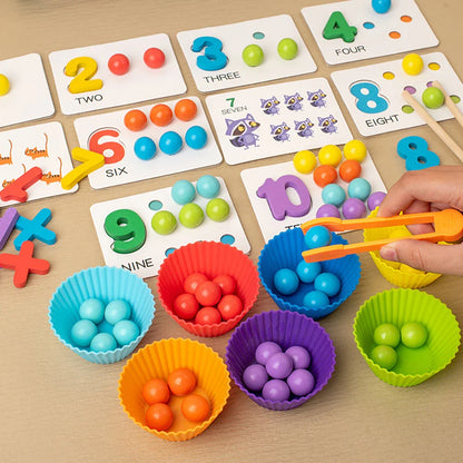 Familysplace™-Montessori Math Counting and Sorting Toy Game