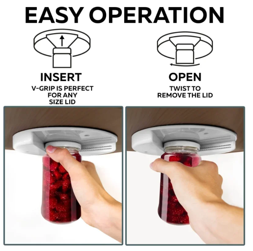Under-Table Can Opener and Jar Opener