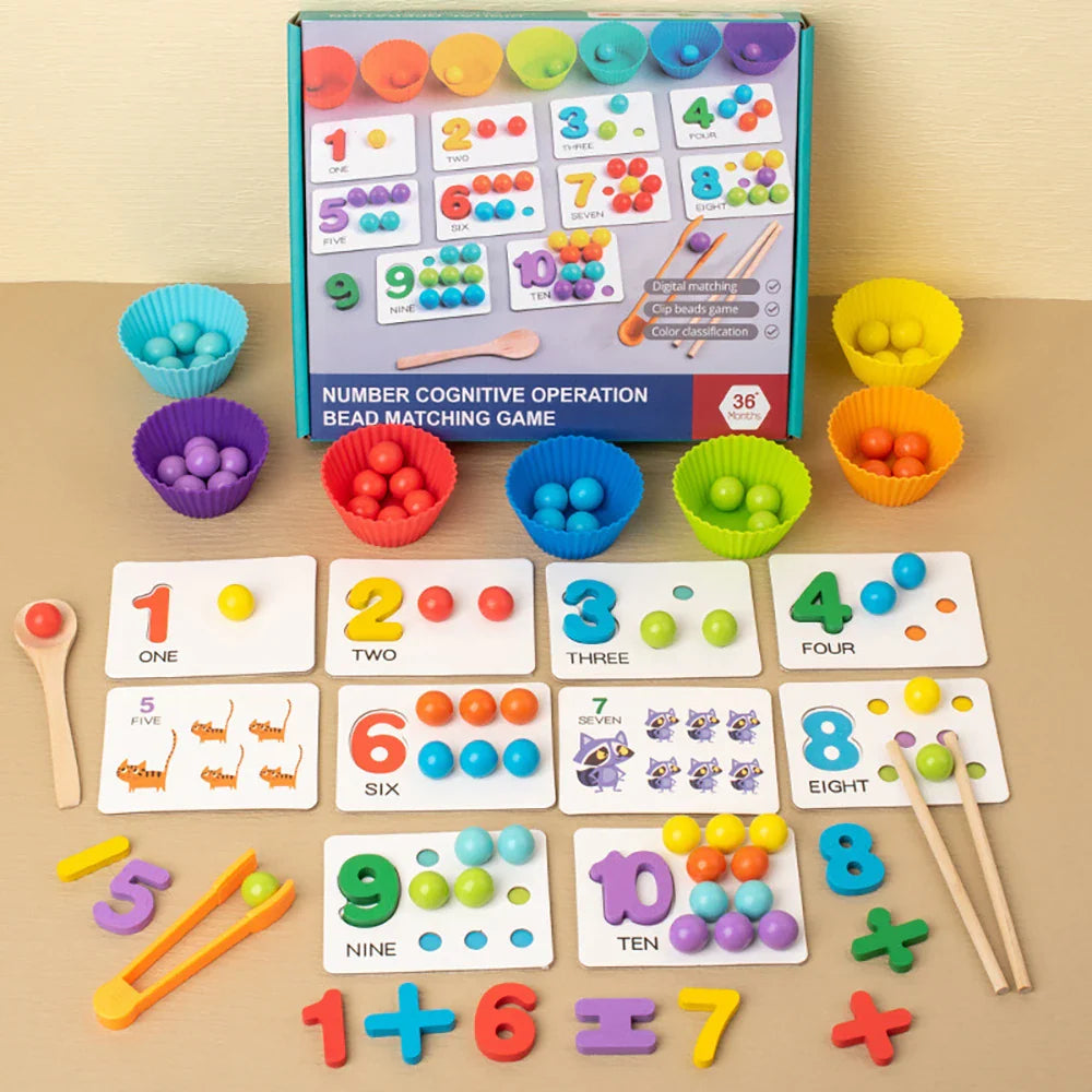 Familysplace™-Montessori Math Counting and Sorting Toy Game