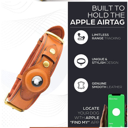 Leather AirTag Collar