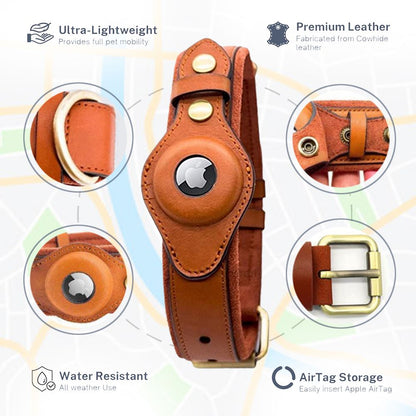 Leather AirTag Collar