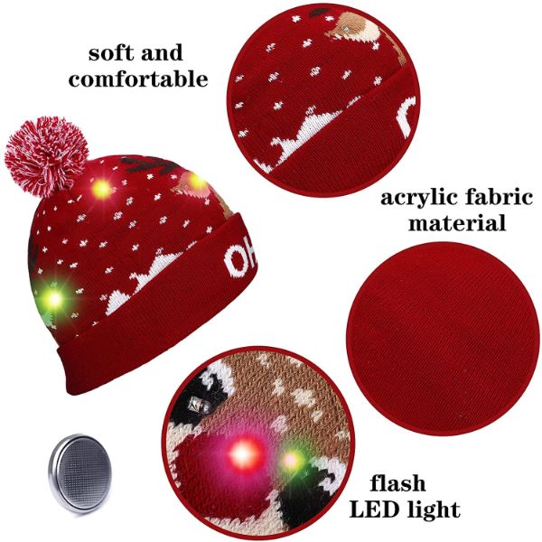 Christmas LED Beanie Knitted Cap